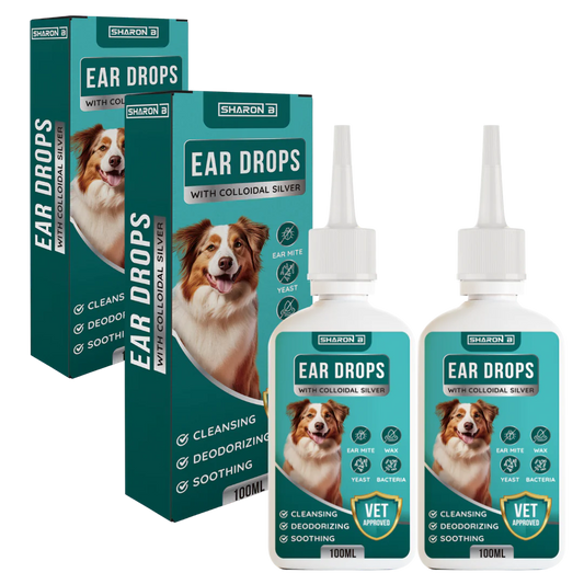Ohrentropfen für Hunde auf Basis von kolloidalem Silber, Set von 2
