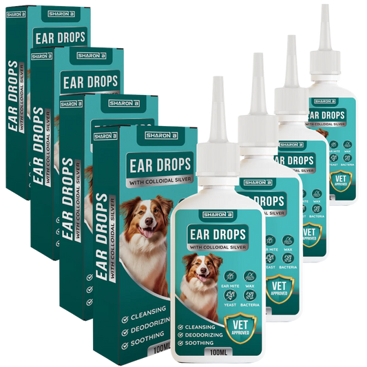 Ohrentropfen für Hunde auf Basis von kolloidalem Silber, Set von 4