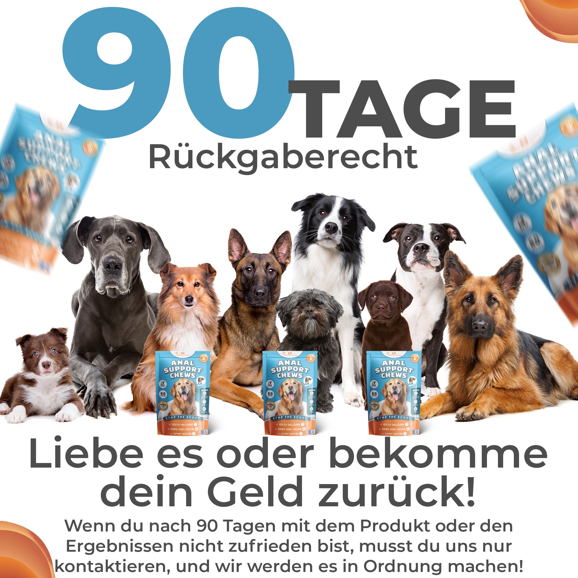 Anal Support Kausnack - Befreien Sie Ihren Hund von ständigem Po-Jucken und schlittenfahren