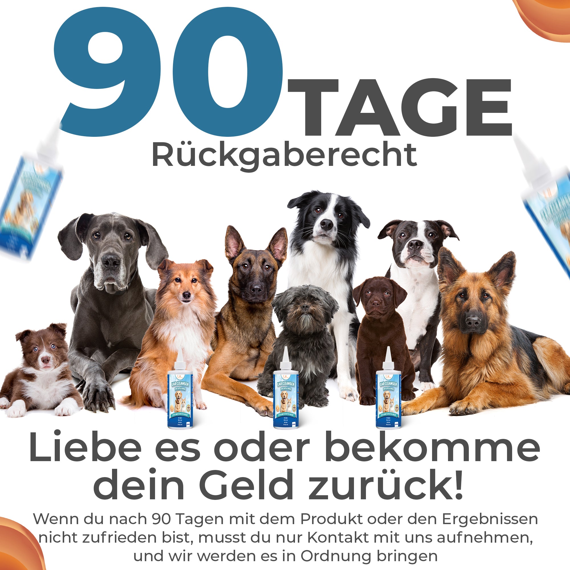 Ohrreiniger für Hunde - Ohrpflege ohne Stress – gegen Schmutz, Geruch & Entzündungen - ganz natürlich -
