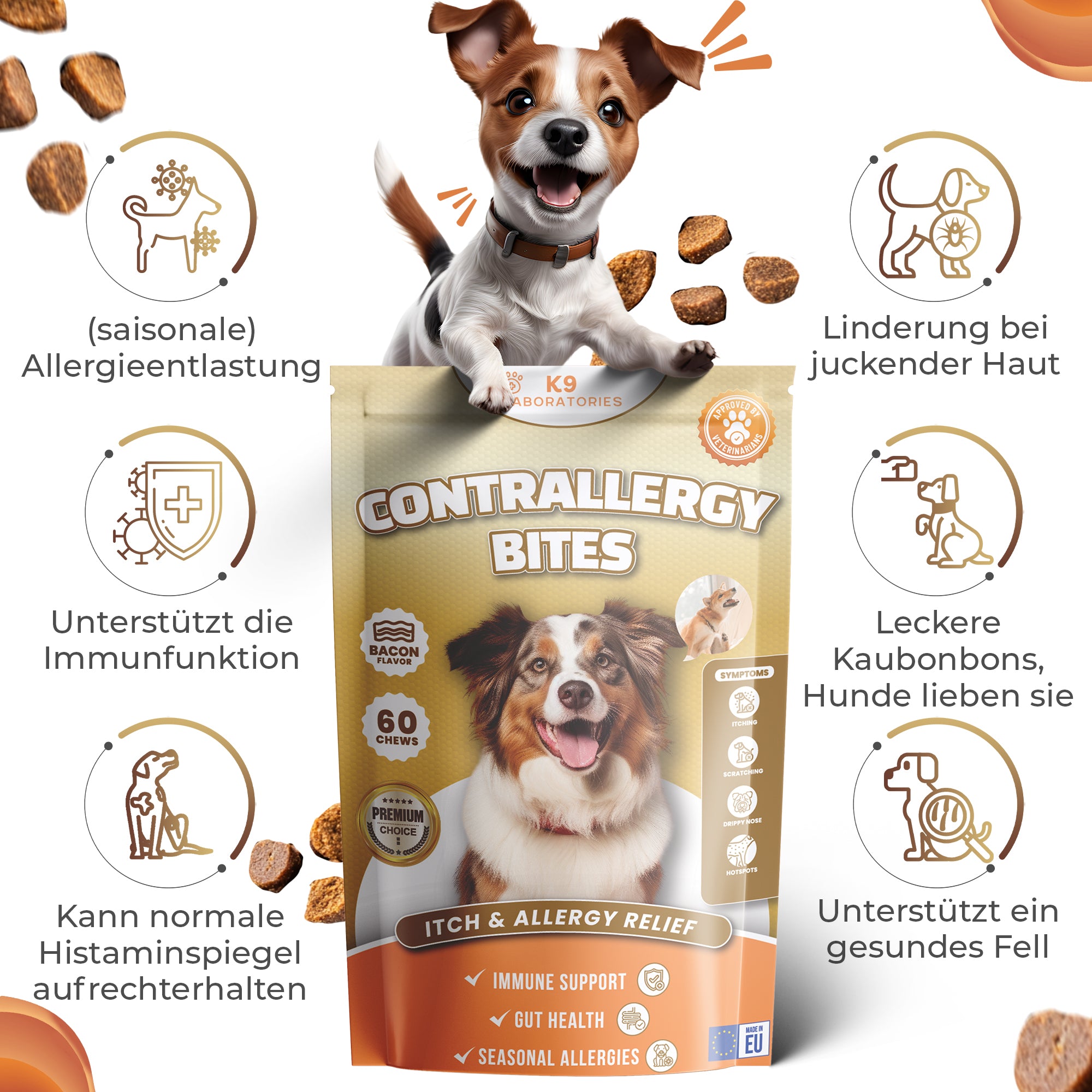 Contrallergy - Natürliches Antihistamin für deinen Hund - Beruhigt Haut & Immunsystem