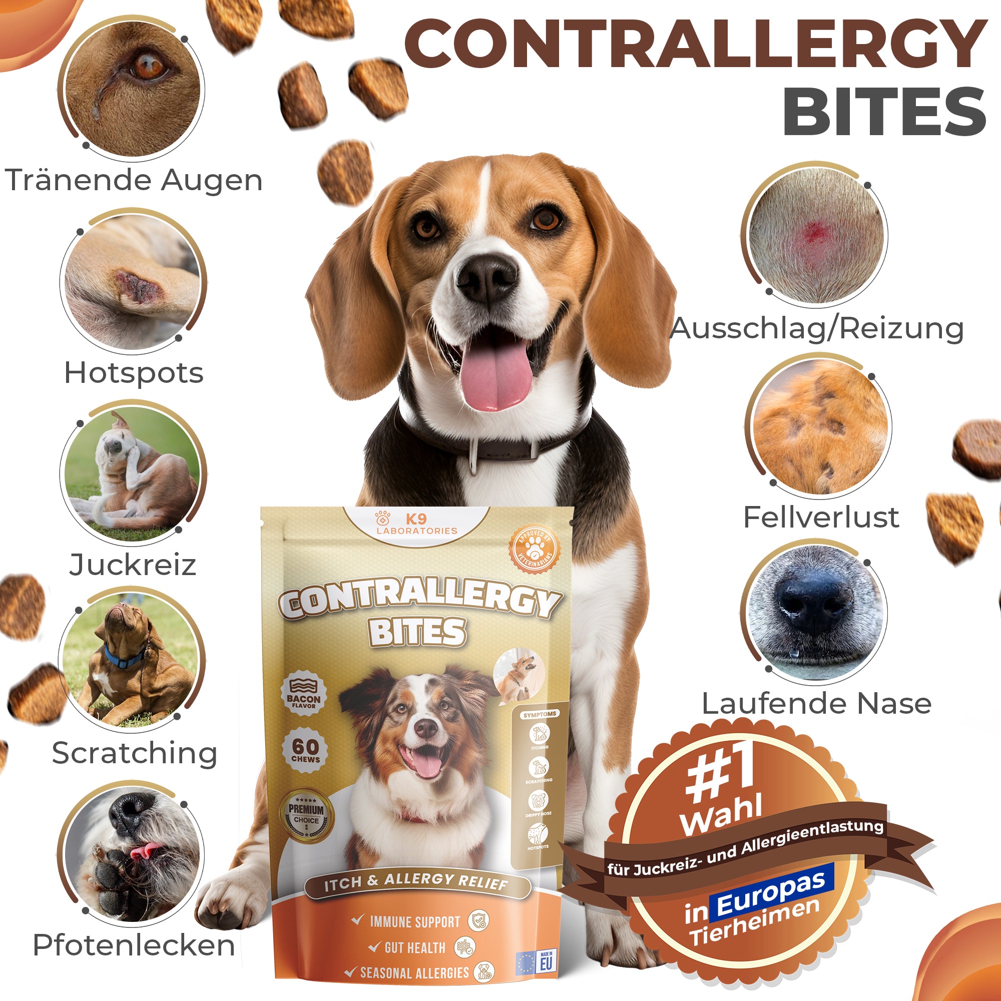 Contrallergy - Natürliches Antihistamin für deinen Hund - Beruhigt Haut & Immunsystem