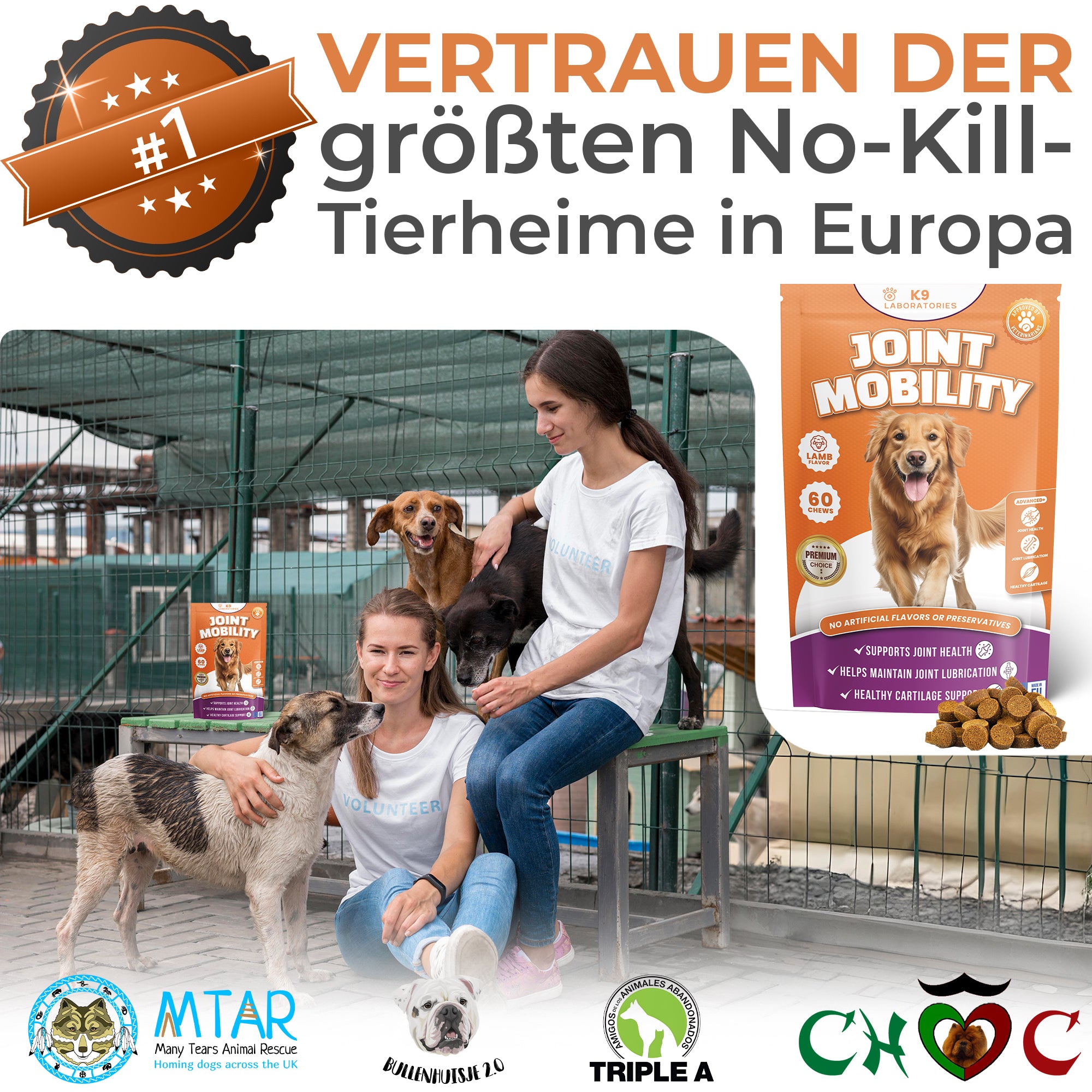 Joint Mobility Kausnack - Unterstützt Gelenke & Knochen - Lassen Sie Ihren Hund wieder springen & toben