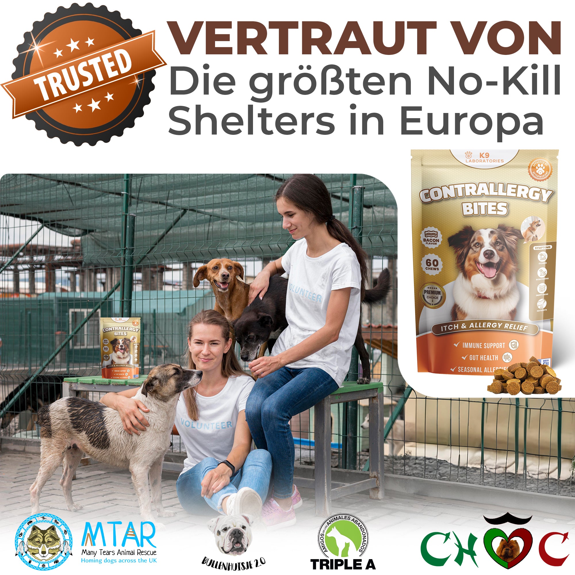 Contrallergy - Natürliches Antihistamin für deinen Hund - Beruhigt Haut & Immunsystem