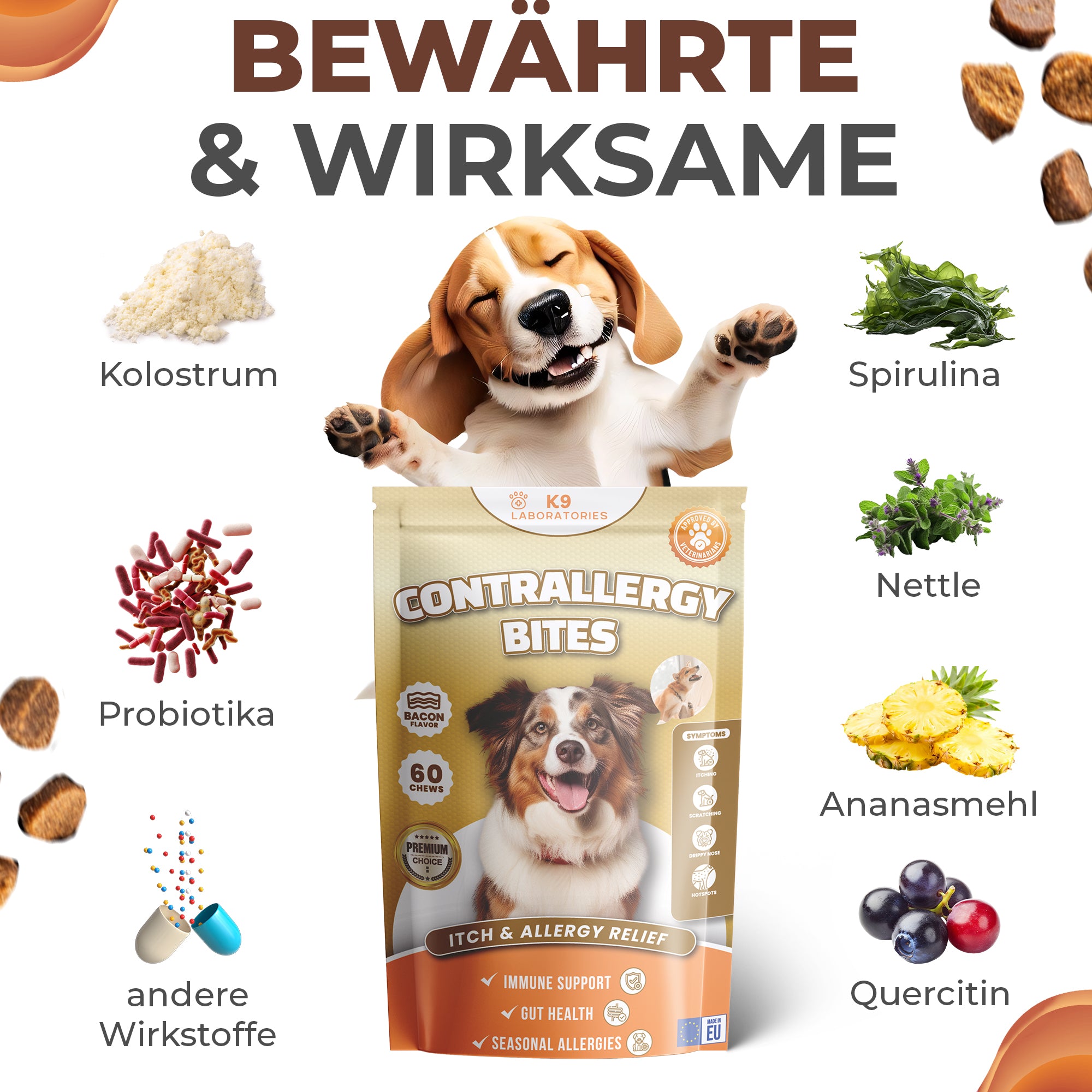 Contrallergy - Natürliches Antihistamin für deinen Hund - Beruhigt Haut & Immunsystem