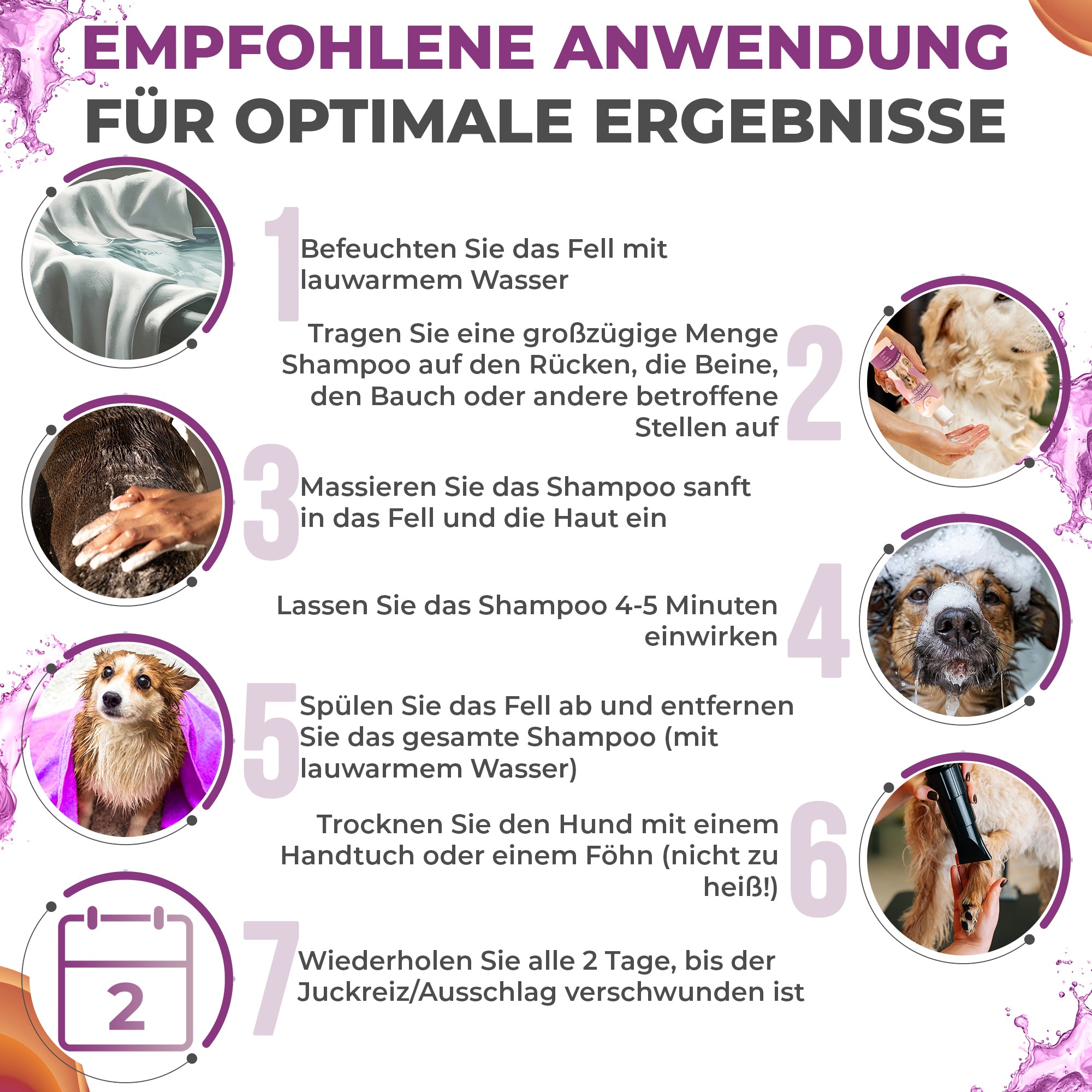 Anti Juckreiz Shampoo - gegen Kratzen & Lecken - Für sensible & allergische Hundehaut - Beruhigt sofort